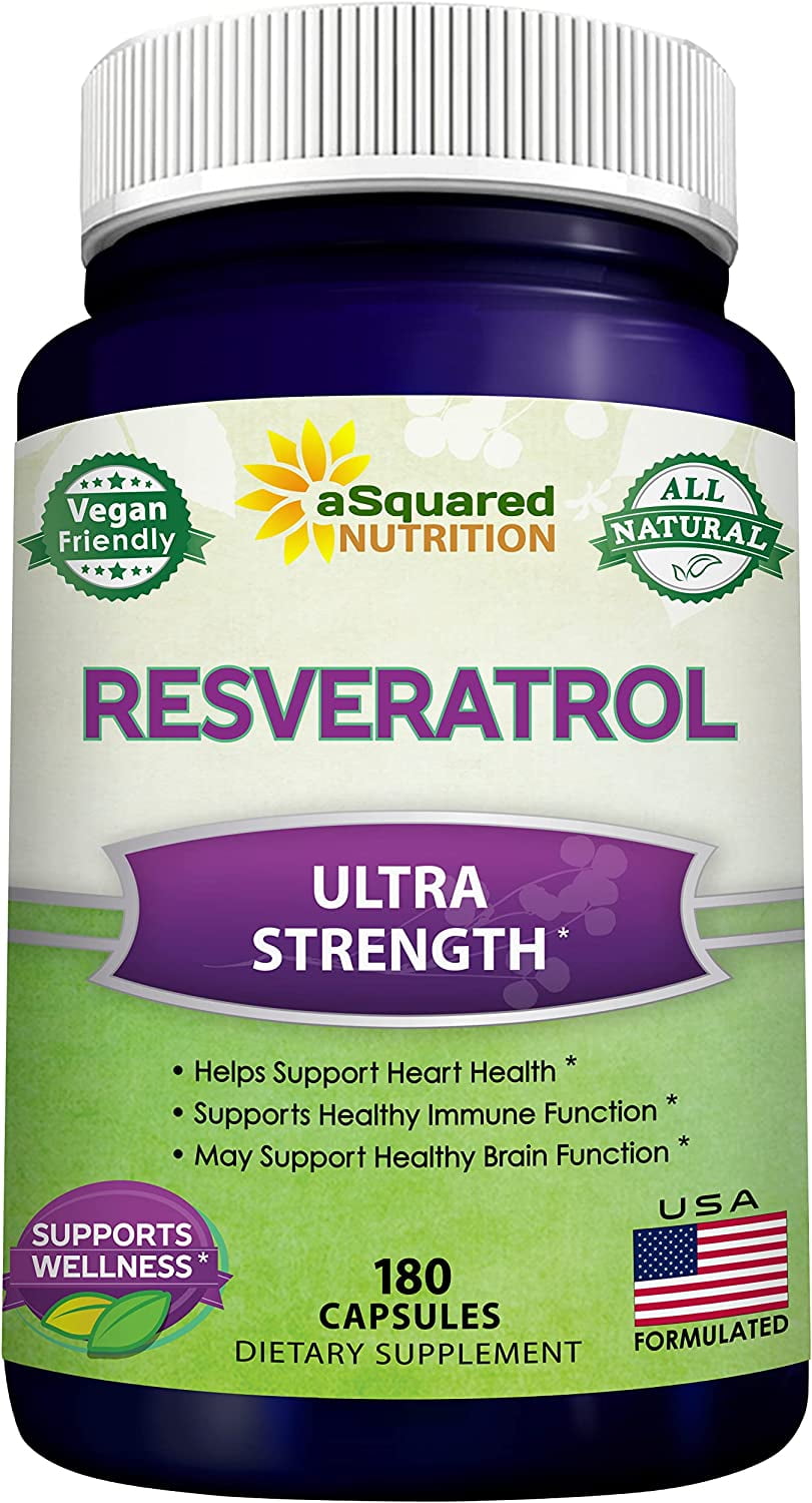 100 Natural Resveratrol Dietary Supplement 1000mg Max Strength 180