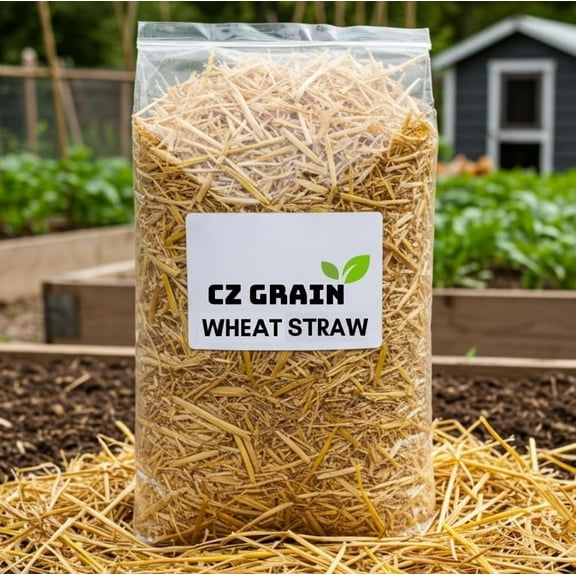 100% Natural Wheat Straw for Animal Bedding, Garden Mulch, Compost & Fertilizer, and Grass Cover (4 Pounds)