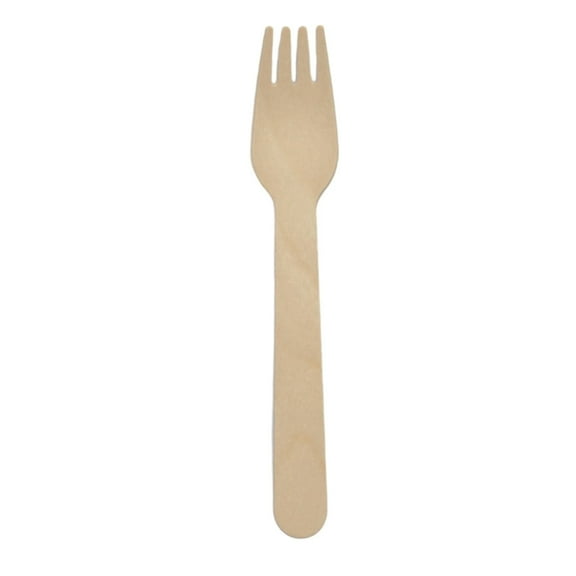 100% Natural Wooden Fork (6.2 inch)
