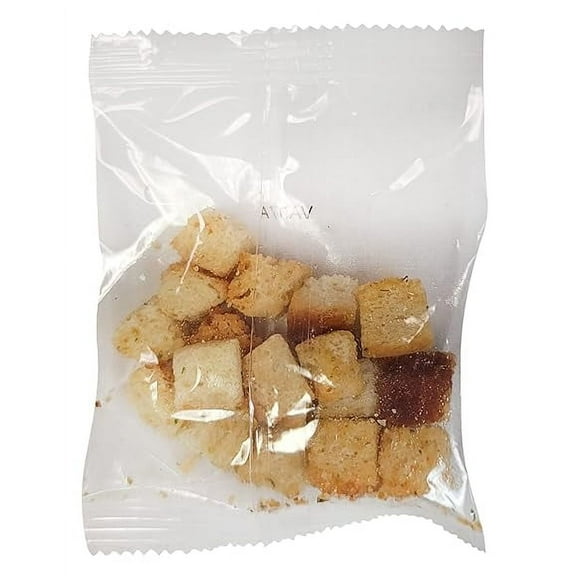 100 NatureJam Individually Wrapped Mini Croutons 0.25 OZ Crunchy & Seasoned For Vegan Salads