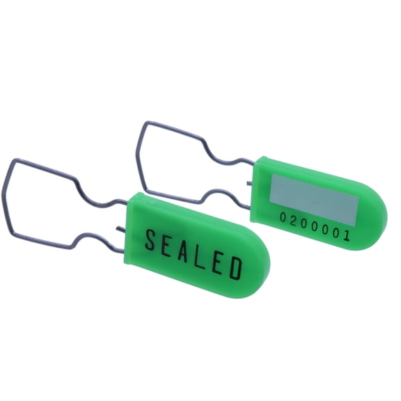 100 Neon Green Key Tag Tamper Seals Compatible with Keyper System