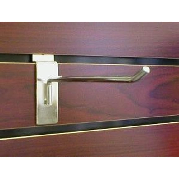 100 New Chrome Slotwall 6" Slot Wall Board Hooks Shelving Slatted Sliding