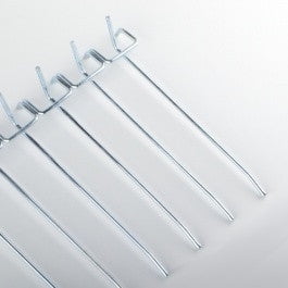 100 New Classic Zinc Finish 6" Peg Board Hooks 1/8" Shelving Pegboard Shelf