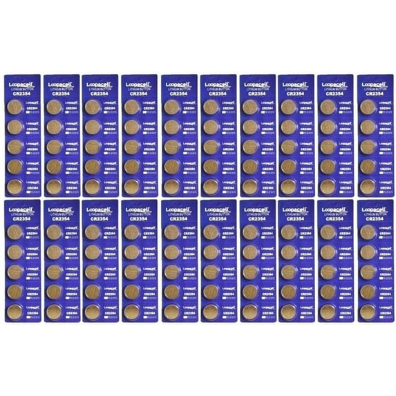 100 New LOOPACELL CR2354 2354 CR 2354 3V Lithium Coin Cell Batteries