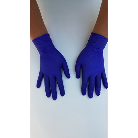 100 Nitrile Medical Gloves Disposable BLUE Powder & Latex Free Exam Choose Size L