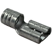 (100) Non-Insulated 8 Gauge Female Quick Disconnect Connector .250 Stud Electrical Wire Terminal - USA