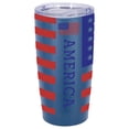 thumbnail image 1 of 100 North 20 Ounce Stainless Steel On the Go Travel Tumbler With Push Top Lid, America Blue, 1 of 1