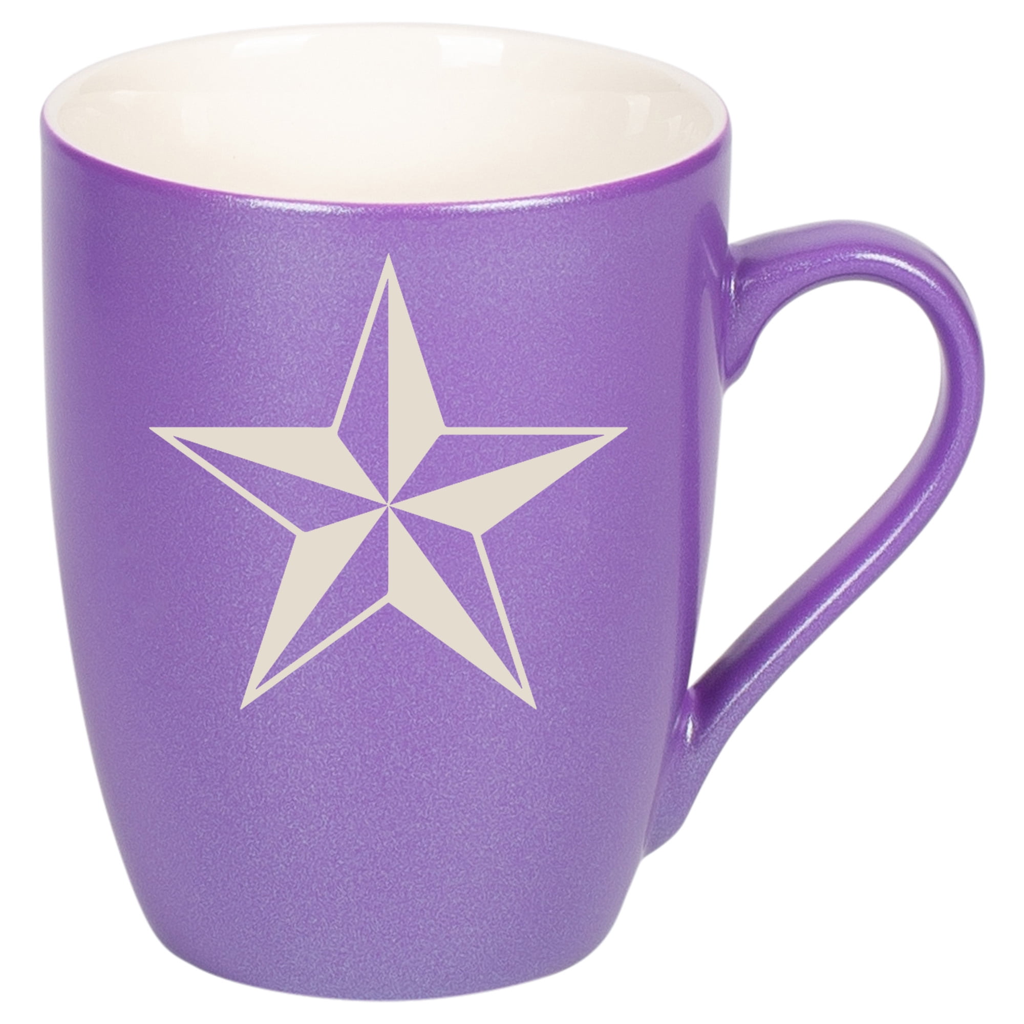 100 North Zodiac Gemini Mug - 10 Oz Passion Purple Bone China Coffee Cup With Metallic Finish