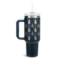 100 North Pineapple Fruit Happy Summer Vibes 40 oz. Stainless Steel