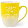 thumbnail image 1 of 100 North Playing Card 10 Ounce Yellow and White Two Toned Ombre, Comfortably Fits Your Hands, Ceramic Tea Coffee Cup Mug, I bought this coffee cup with your money, 1 of 1