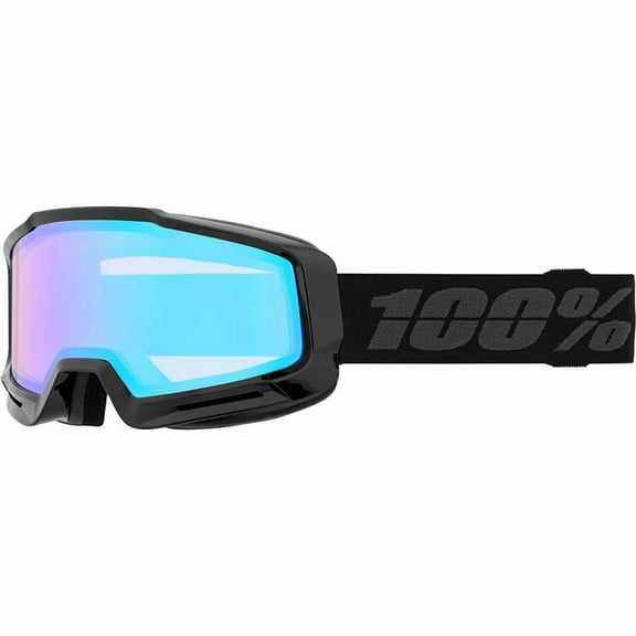 100% Okan Hiper Goggle - Black/Turquoise; Mirror Turquoise