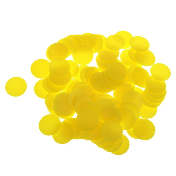 100 Opaque Board Game Counters Tiddly winks Numeracy Teaching YLW Yellow