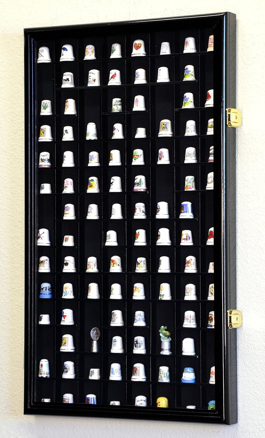 100 Opening Thimble/Small Miniature Display Case Holder Wall