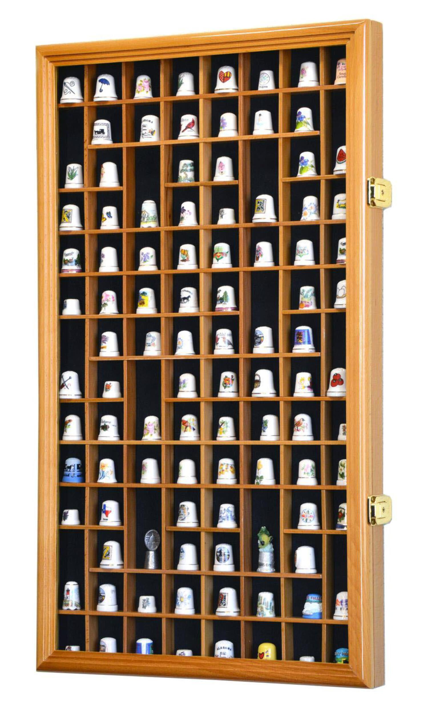 100 Opening Thimble / Small Miniature Display Case Cabinet - Walmart.com
