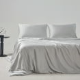 thumbnail image 1 of 100% Organic Bamboo Duvet Cover King Soft Silky Silver 3PCS - 500TC Luxury Cover - Ultra Breathable Cooling Duvet Cover for Hot Sleepers - King Bed Duvet Cover, 1 of 4