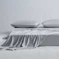 thumbnail image 1 of 100% Organic Bamboo Sheets King Set 4 pcs - Luxury Soft with 18 Inch Deep Pocket - Ultra Breathable Cooling Sheets for Hot Sleepers - King Bed Sheets（Silver）, 1 of 8
