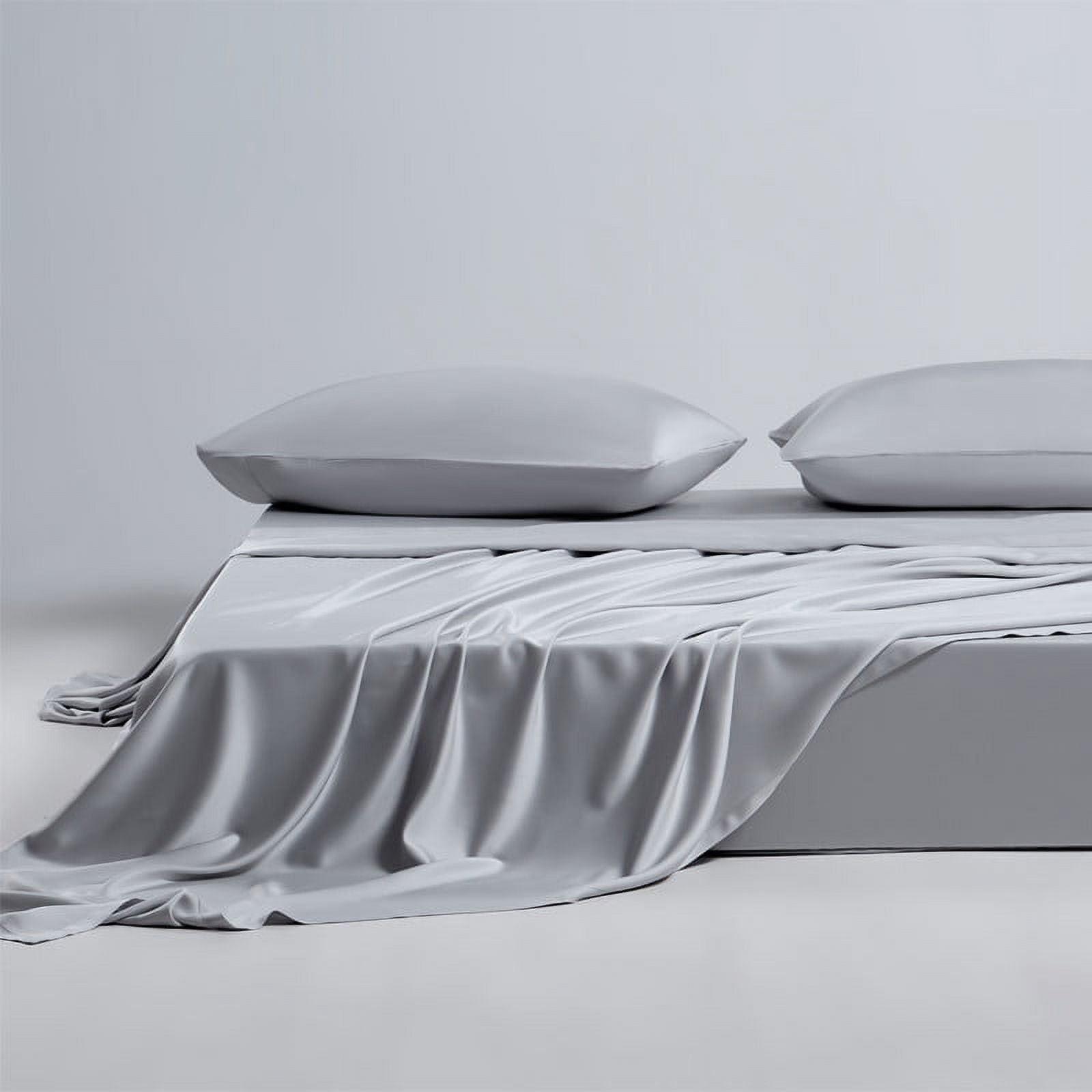 100 Organic Bamboo Sheets Queen Set 4 pcs Luxury Soft with 18 Inch