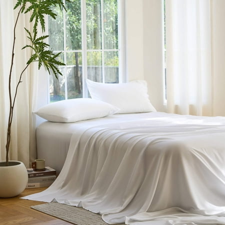 DOZ Bamboo Viscose Sheet Set, Organically Grown Bamboo, Buttery Soft, Cooling, High GSM, Deep Pockets