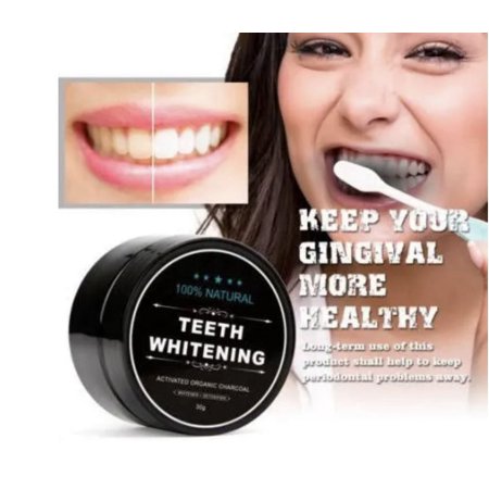 100% Organic Coconut Natural Teeth Whitening Charcoal Powder-Remove Stains