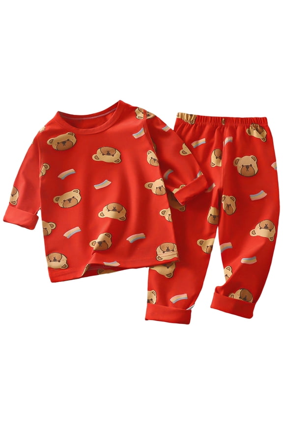 100% Organic Cotton Baby Long Sleeve Pajama Sets, Toddler Boy Girl 2-Piece Sleepwear