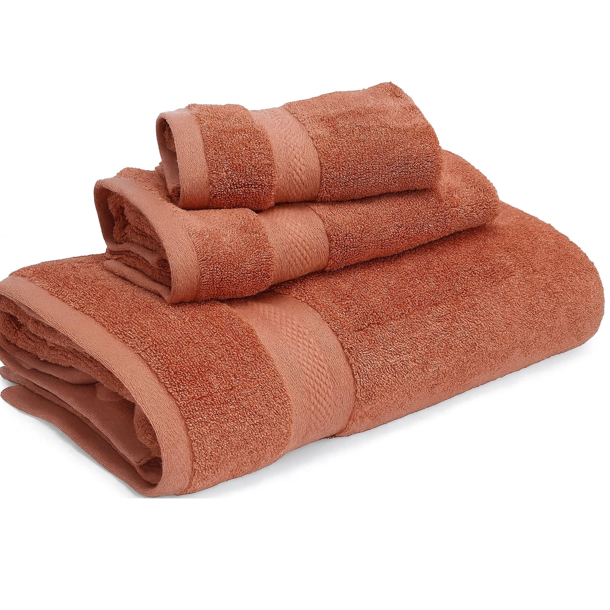 Organic Textiles 100% Organic Cotton Bath Towel, GOTS Certified - (Rose) - Set of 3