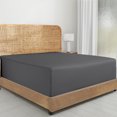 thumbnail image 1 of 100% Organic Cotton Fitted Sheets Full Size, Percale Weave Lightweight, Snug-Fit, Crisp, Full Size Fitted Sheets, Deep Pocket, Easy Use (Grey), 1 of 8