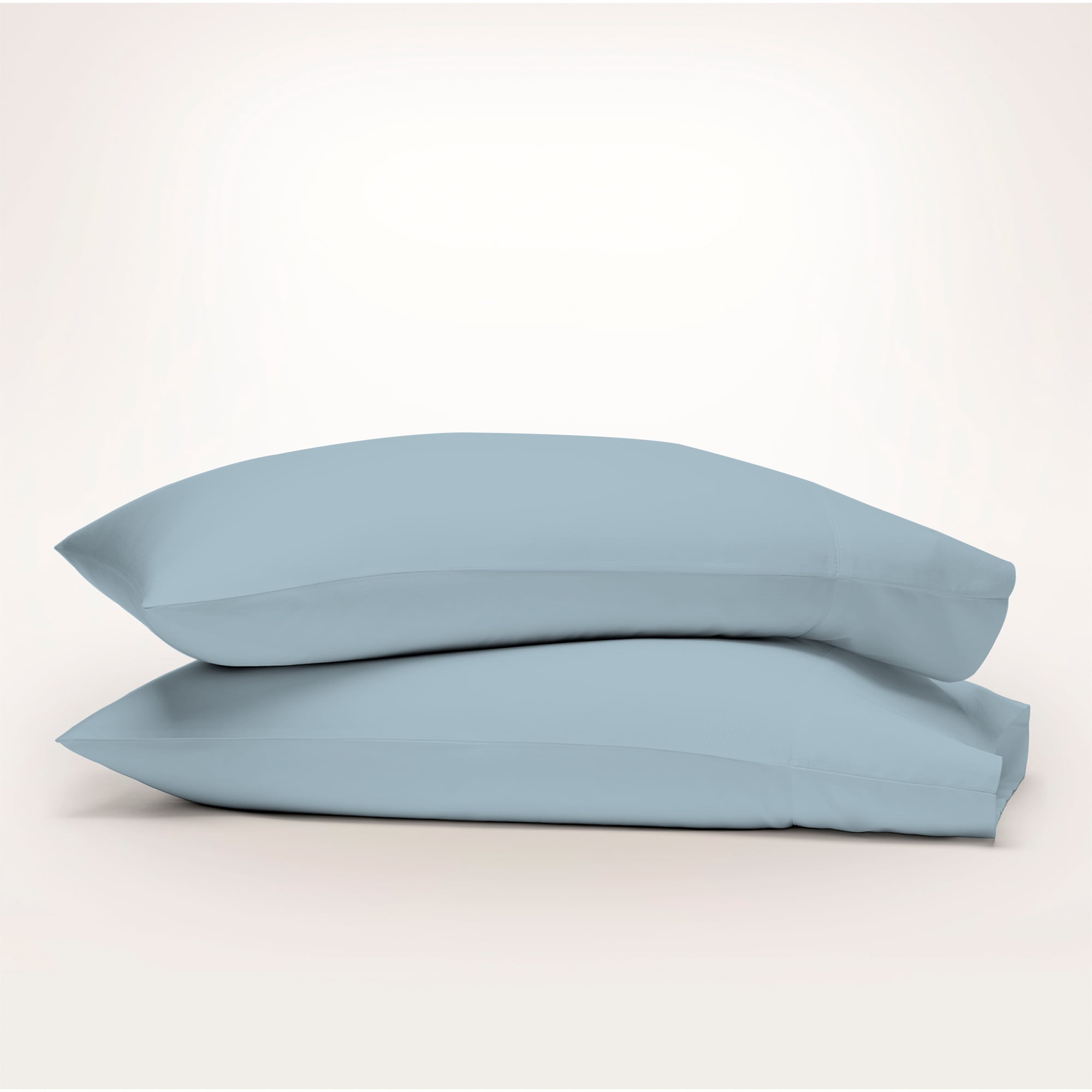 Purity Home 100% Organic Cotton King Aqua Percale Pillowcases, 300 Thread Count Breathable, Super Soft, & Cozy 2-Piece Set