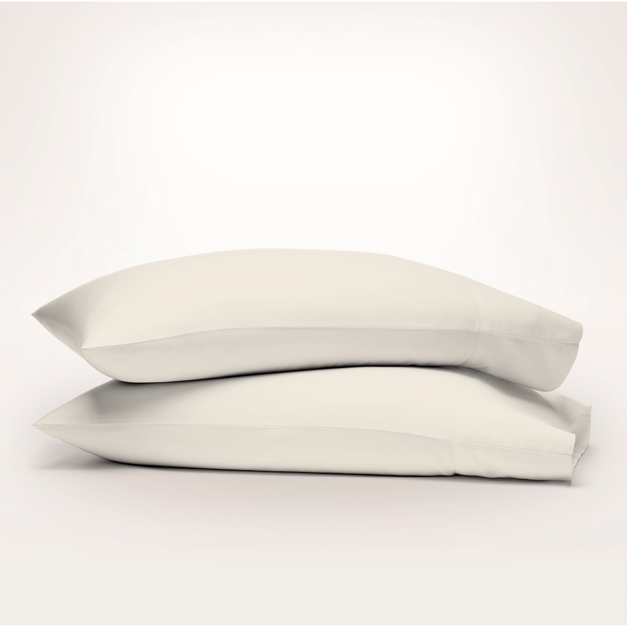 Purity Home 100% Organic Cotton King Ivory Percale Pillowcases, 300 Thread Count Breathable, Super Soft, & Cozy 2-Piece Set