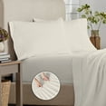 thumbnail image 1 of Purity Home 100% Organic Cotton Queen Ivory Percale Bedsheet set, 300 Thread Count Breathable, Super Soft, & Cozy 4-Piece Set, 1 of 9