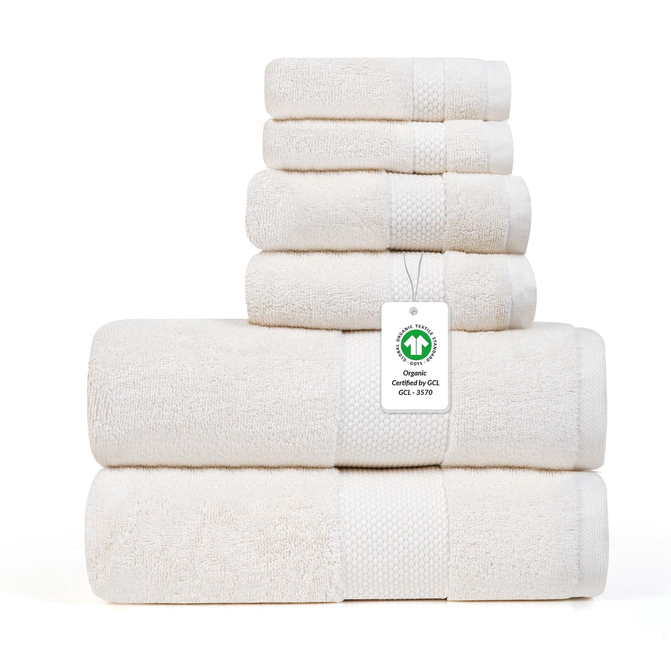 Micro Cotton Farm to Home Solid Color Bath Towel Sets 6 Count