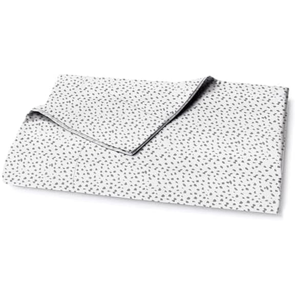 100% Organic Cotton Twin Size Flat Sheet Only (66"x96") - Super Soft 100% Cotton Twin Flat Sheet - Lightweight & Durable Cotton Bed Sheet - Haze Grey