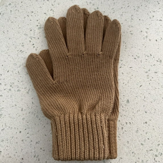 100% Organic Cotton Unisex Kids Brown Gloves Breathable Soft Hypoallergenic Sustainable XL