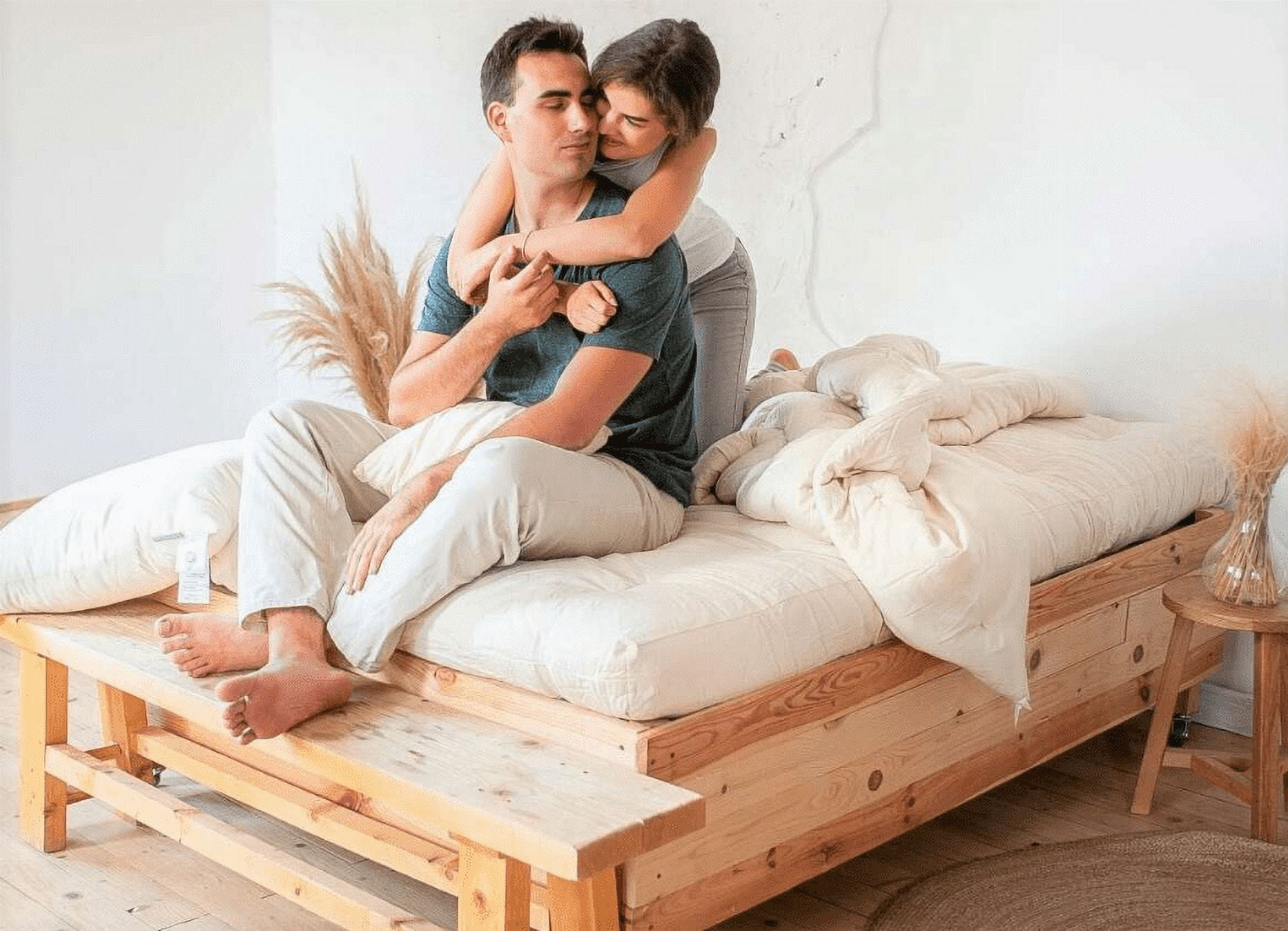 100% Organic Cotton and Wool Dreamton Double 6" Mattress, 54x75x6