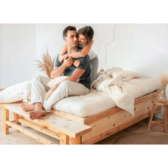 100% Organic Cotton and Wool Dreamton Double 6" Mattress, 54x75x6