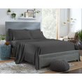 thumbnail image 1 of 100% Organic Eucalyptus Bed Sheets Twin Size 3 Piece Set, Tencel Lyocell, Silky Soft & Smooth, Breathable, 16 Inch Deep Pockets, 1 Fitted, 1 Flat, 1 Pillowcase (Twin, Charcoal), 1 of 10
