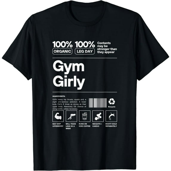 100% Organic Gym Girly - Muscle Mommy Pump Cover Statement T-Shirt