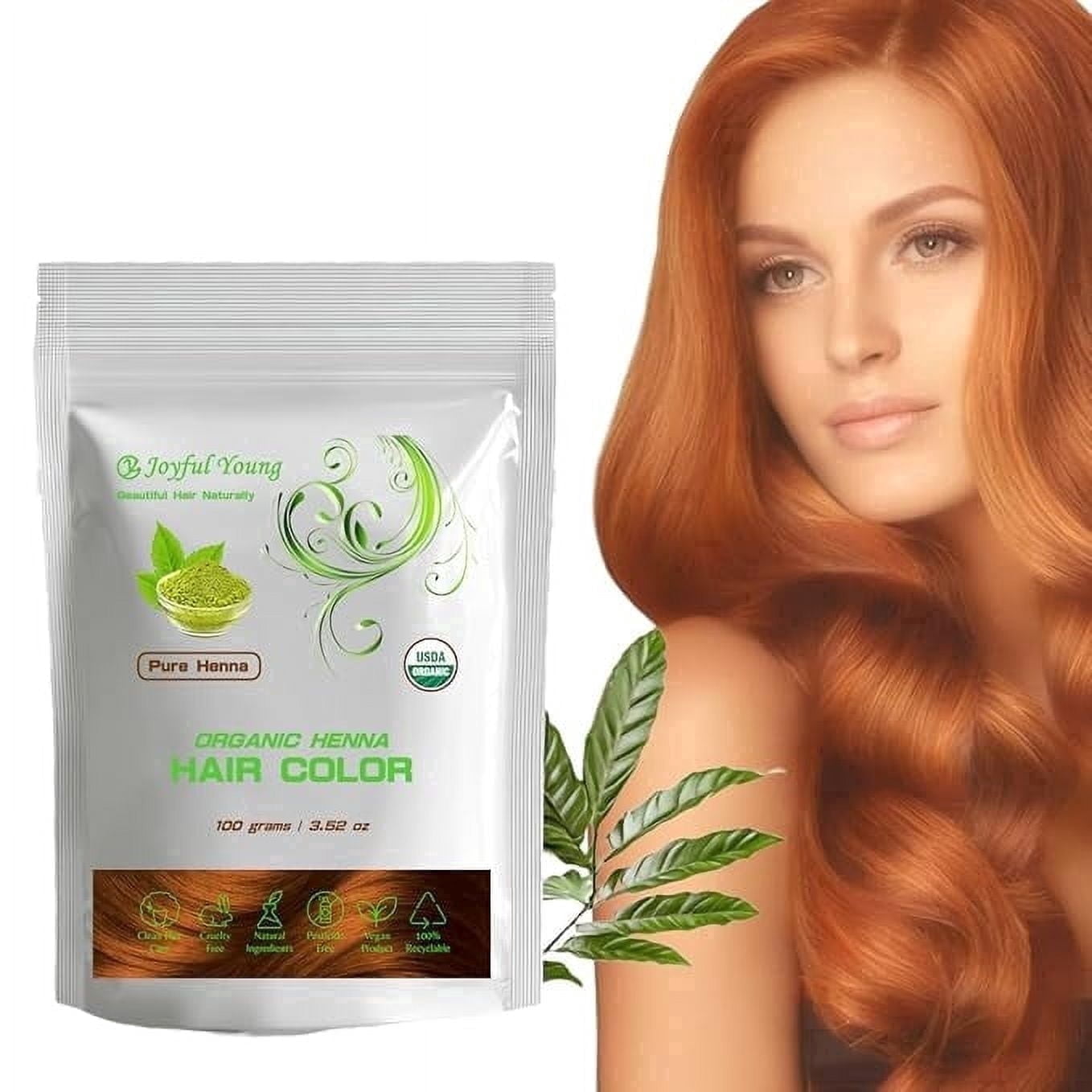 100% Organic Henna Hair Color – Natural, Chemical-Free Hair Dye