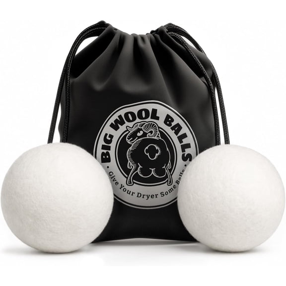 100% Organic New Zealand Wool | Shorten Drying Time | Reduce Static & Wrinkles Fast (by BigWoolBalls)