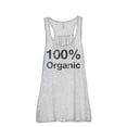 thumbnail image 1 of 100% Organic Women's Fashion Sleeveless Flowy Racerback Tank Top Sport Grey Large, 1 of 5