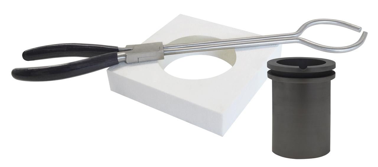 100 Oz TableTop QuikMelt Deluxe Topper Kit with Flange, Tongs, & Crucible Jewelry Making Precious Metal Craft Tool - FUR-0130