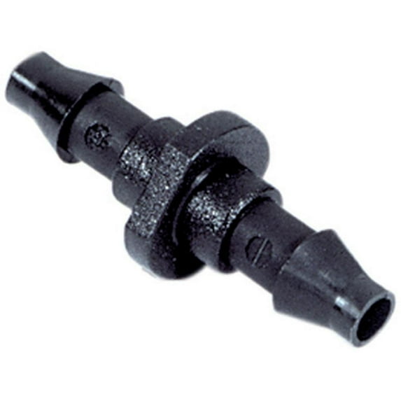 (100 PACK) - 1/4"-Inch Barbed Coupling, Drip Irrigation / Hydroponics Connector Fitting - Rain, Garden Watering