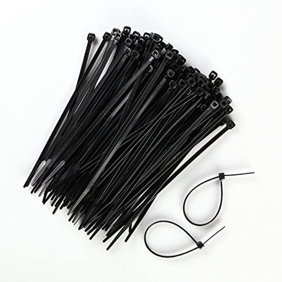 100 PACK 6" INCH ZIP TIES NYLON BLACK 40 LBS UV WEATHER RESISTANT WIRE CABLE
