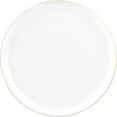 thumbnail image 1 of (100 PACK) EcoQuality 8.6" inch Round White Plastic Plates with Gold Rim Design - Disposable China Like Party Plates, Heavy Duty Salad Plates, Dinner Plate, Dessert, Wedding, Serveware, 1 of 5