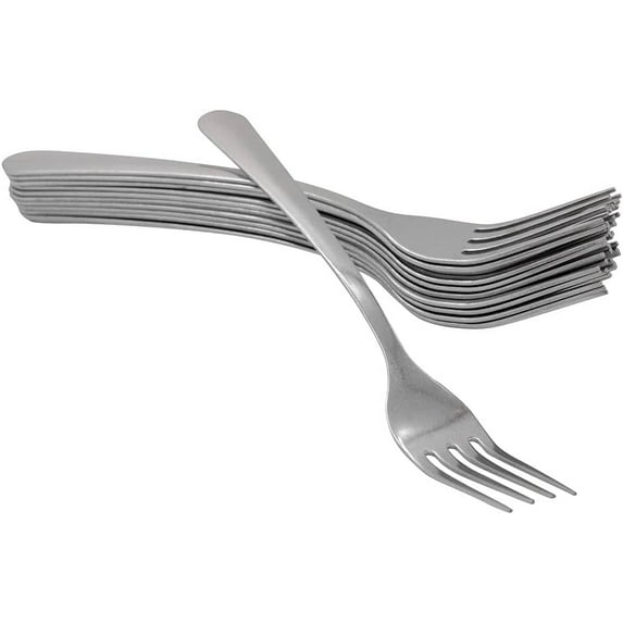 Stainless Steel Fork - Stainless Steel Cutlery Restaurant Supplies - Bulk Forks for Cooking, Household, Dinner, Eating, Restaurants, Office, Home, Camping Cutlery and more! (7 Inches) (2)