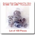 thumbnail image 1 of 100 PC 14MM OIL DRAIN PLUG CRUSH WASHER GASKETS Fits 94109-14000 HONDA/ ACURA, 1 of 2