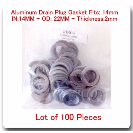 100 PC 14MM OIL DRAIN PLUG CRUSH WASHER GASKETS Fits 94109-14000 HONDA/ ACURA