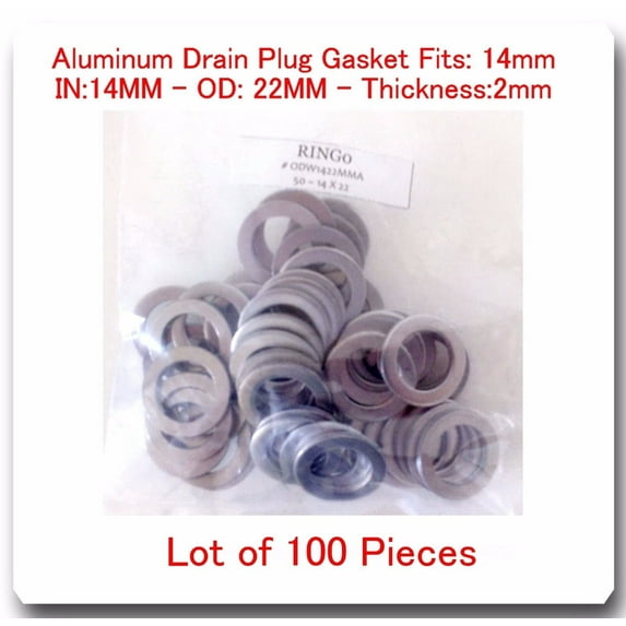 100 PC 14MM OIL DRAIN PLUG CRUSH WASHER GASKETS Fits 94109-14000 HONDA/ ACURA
