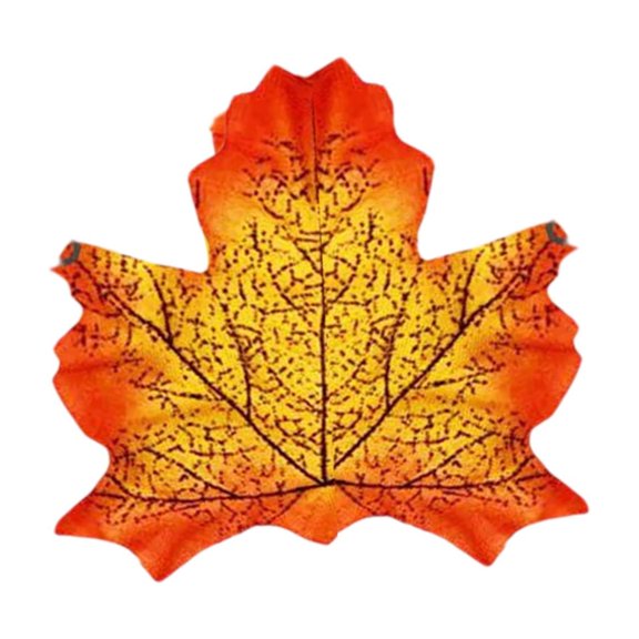 100 PC Artificial Maple Leaves, Yellow Plastic Fall Leaf Decor, 3.15 x 2.76 in for Thanksgiving Table Wreath Garland and Crafts