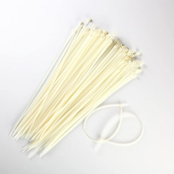 100 PCS 15" inch Zip Ties Nylon 40 lbs Strap Cable Wire Tires - White