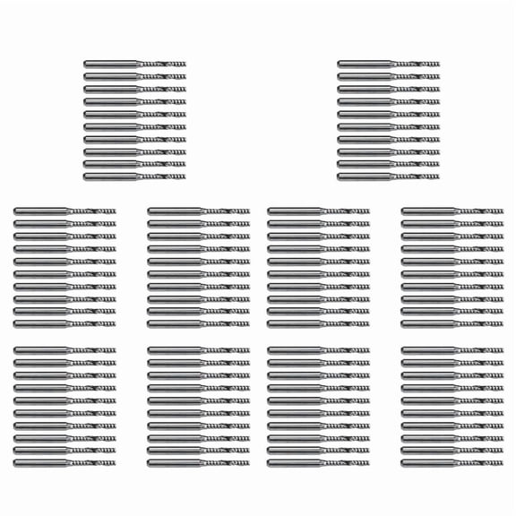 100 PCS 2mm X 15mm Carbide Single Flute End Mill Router Bit for Engraving Machine